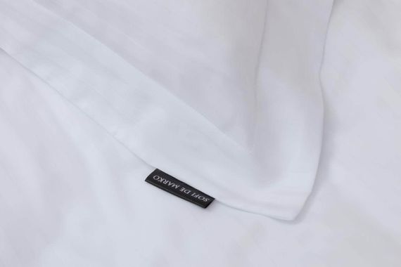 Моне (белый) КПБ страйп сатин Евро 2н