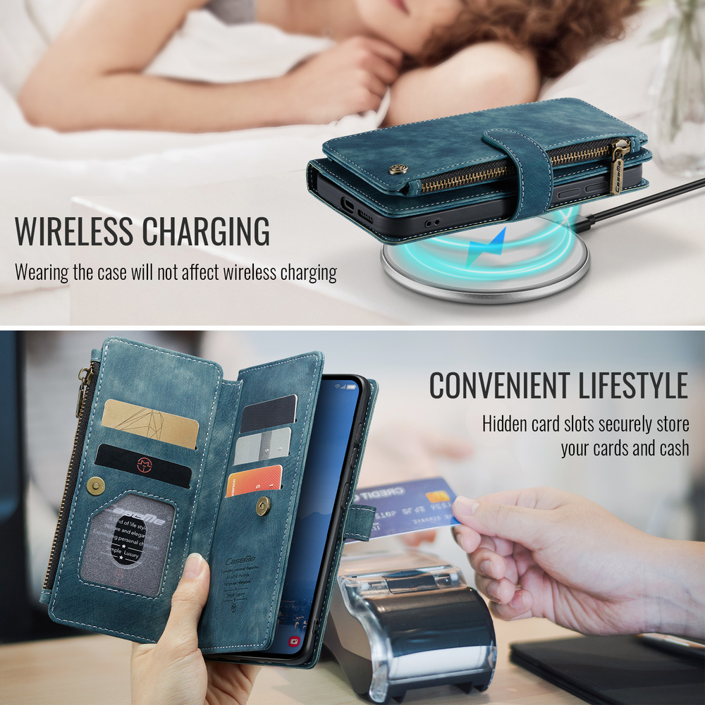 Многофункциональный чехол-кошелек CaseMe 3 in 1 Matte Wallet для Samsung Galaxy S25 FE