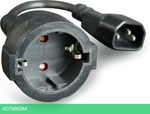 Кабель питания Cablexpert PC-SFC14M-01 (C14 - евро-розетка) 0.15 м