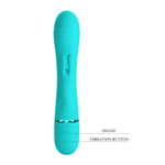 Аквамариновый вибратор-кролик Scocco - 20 см.