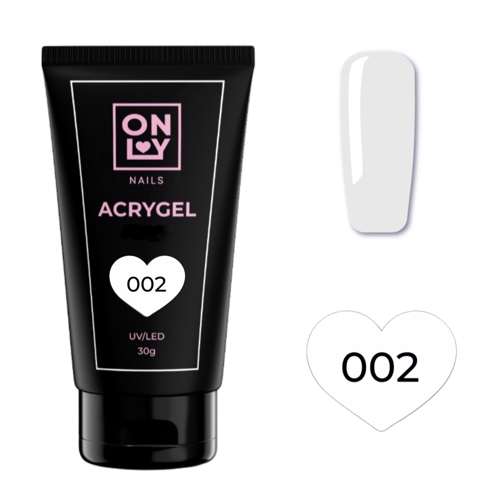 OnlyNails Acrygel, Soft White 002, 30 g