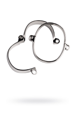 Наручники, TOYFA Metal, металл, серебристые, 11 см
