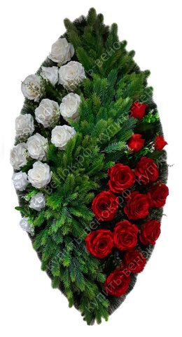 Ритуальный венок из искусственной хвои элитный