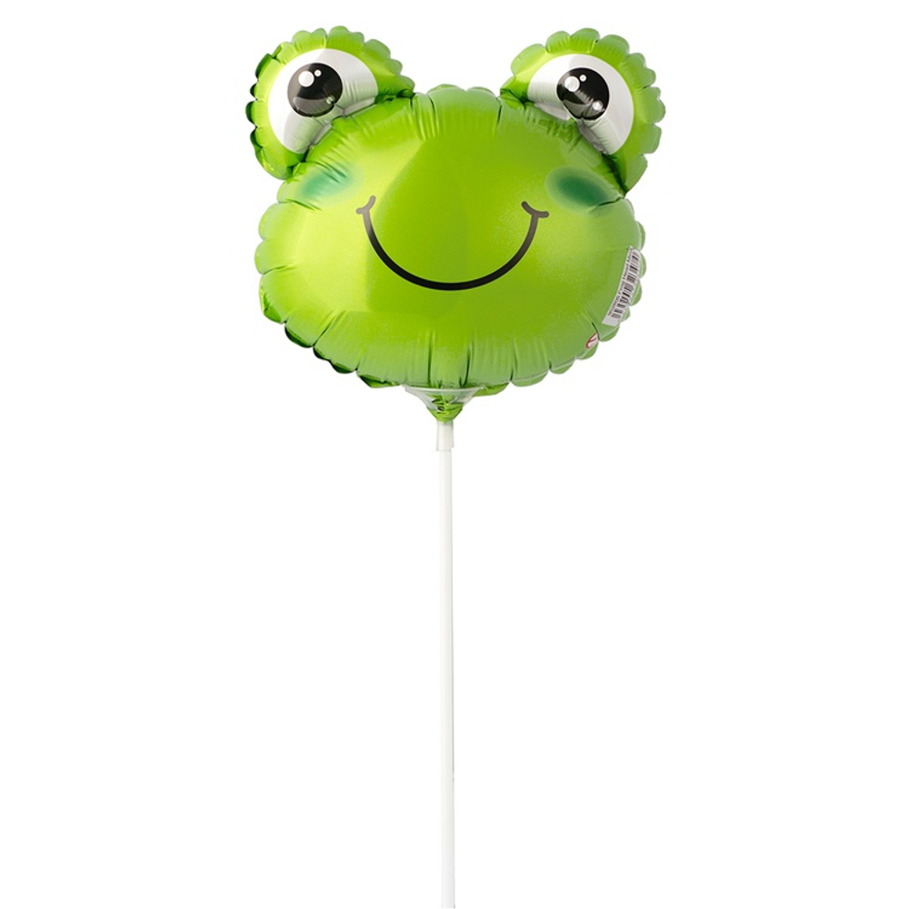 Шар Фольгированный Голова Лягушонка (Зеленый)