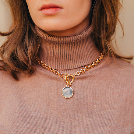 Колье Fiore Luna Mare Black Shell BL6007 G