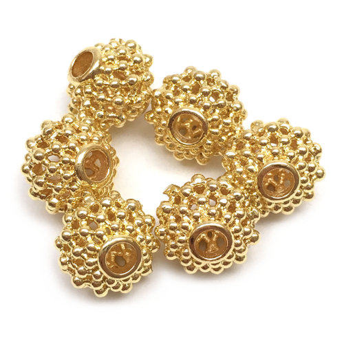 Бусины для украшений 7х9 мм, позолота