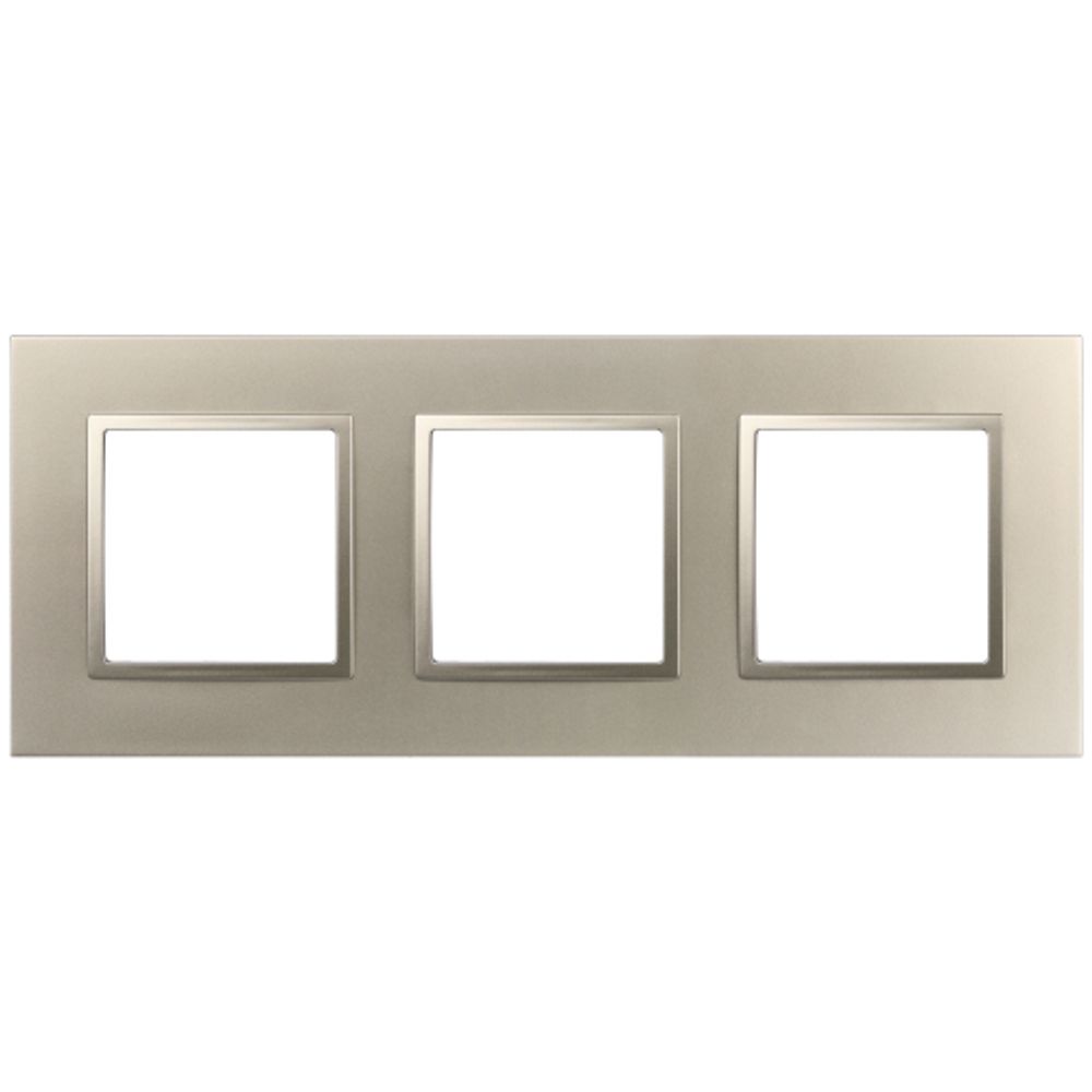 Рамка для розеток и выключателей ЭРА Elegance 14-5013-04 Classic, на 3 поста, шампань