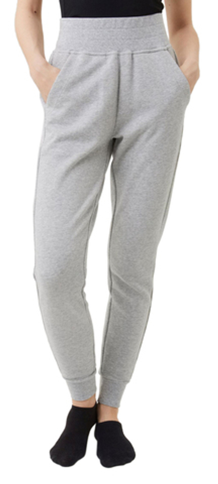 Женские теннисные брюки Bjorn Borg Sthlm High Waist Sweat Pants - light grey melange
