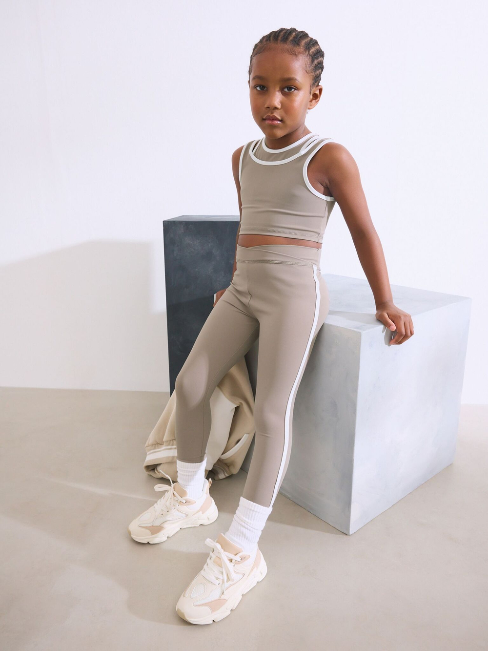 Легинсы спортивные для девочки Next AH6-997, Хаки