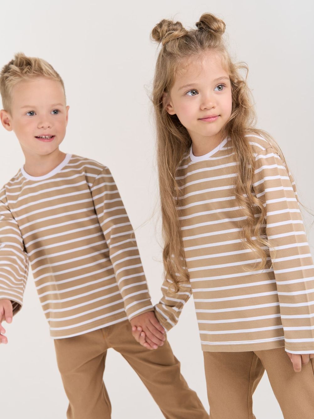 Лонгслив "Полоска Песок"