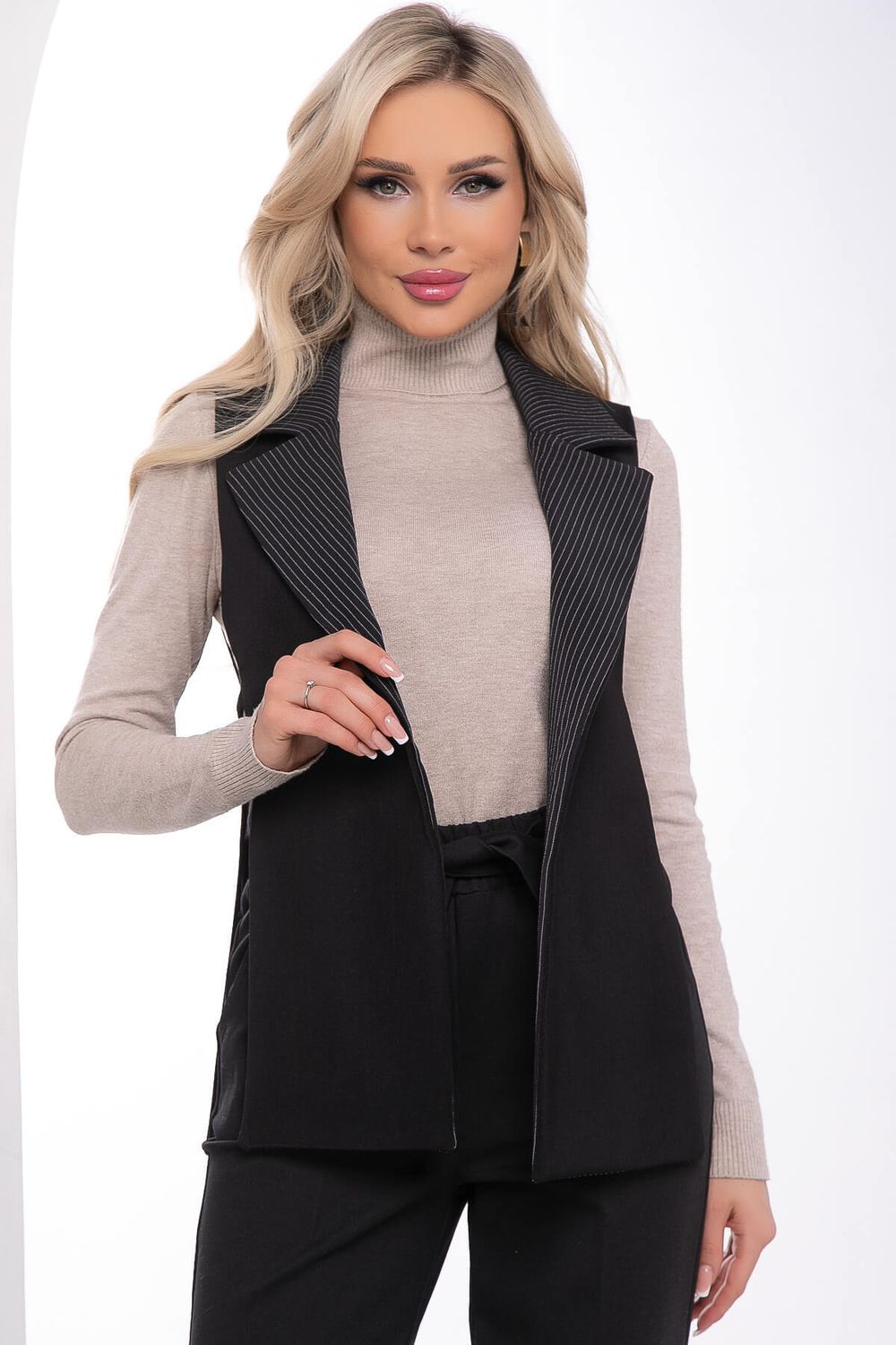 Жилет "Эффектное появление" (полоска/блэк) Б8197 LT Collection