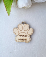 Бирка Лапка "Hand made" 40 мм, дерево