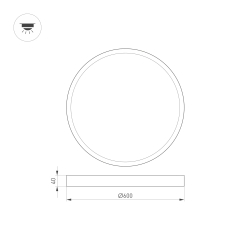 Светильник SP-BASIC-R600-48W Warm3000 (WH, 120 deg, 230V) (Arlight, IP40 Металл, 3 года) 020524(1)