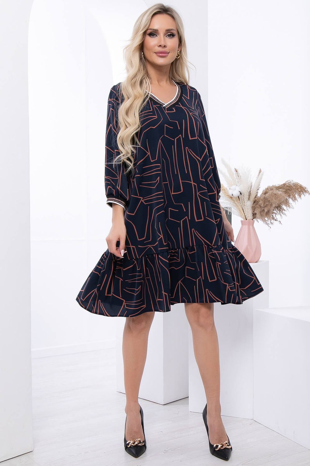 Платье "Анабель" (темно-синее) П7111 LT Collection (Акция)