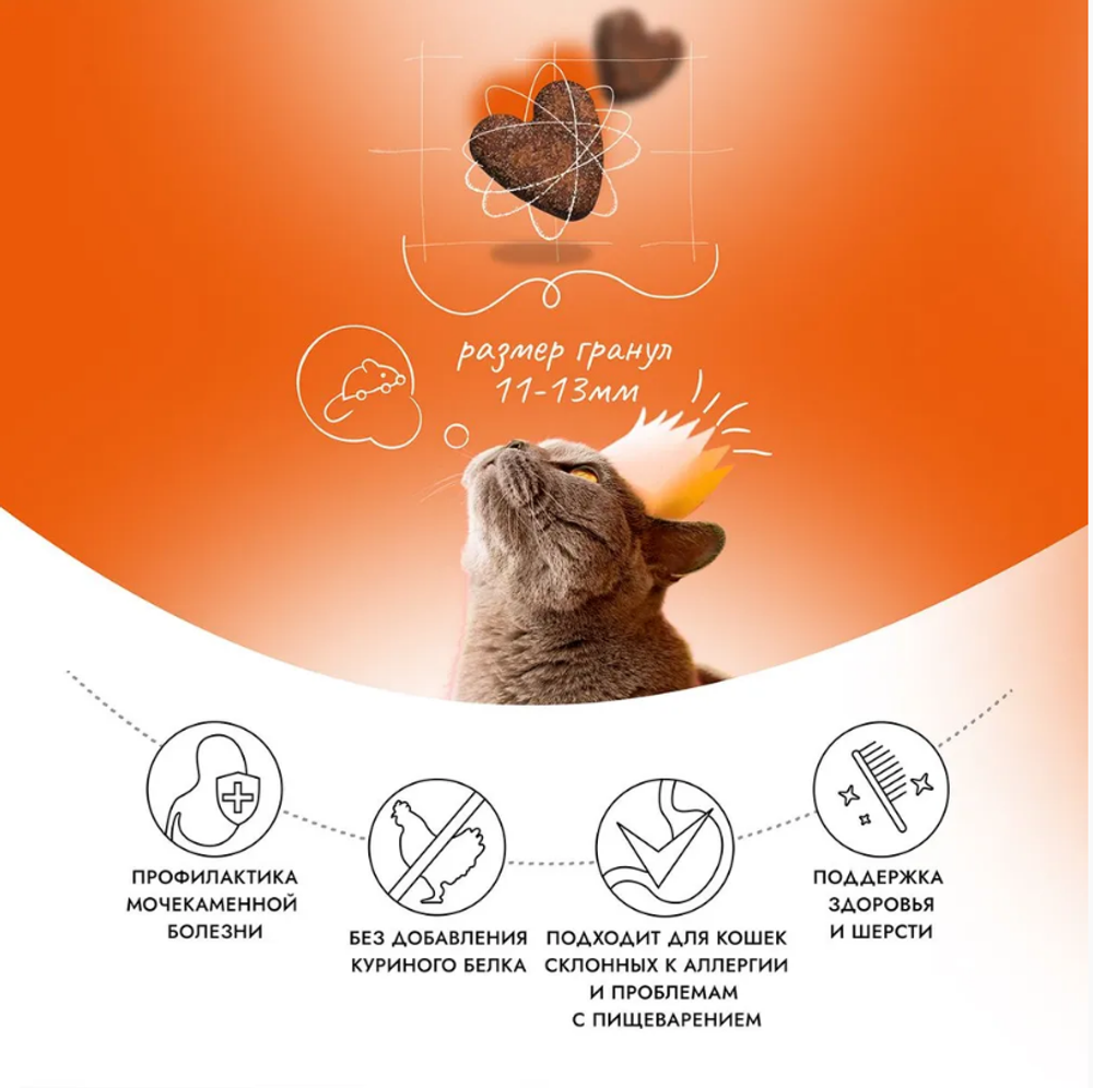 Сухой корм для кошек Best Dinner Adult Cat 1,5кг утка и клюква