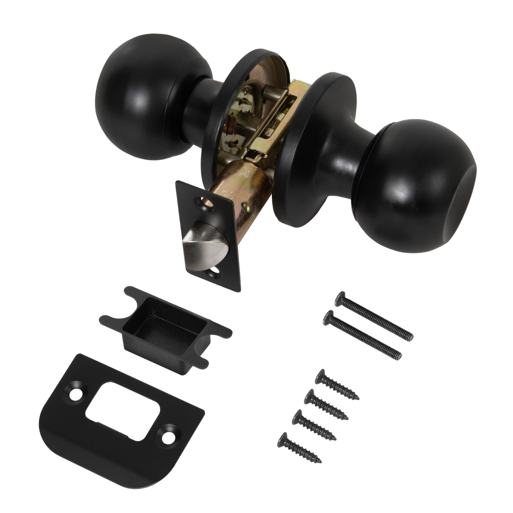 Ручка защелка DK672/BL BL-PS (без фик.) черный