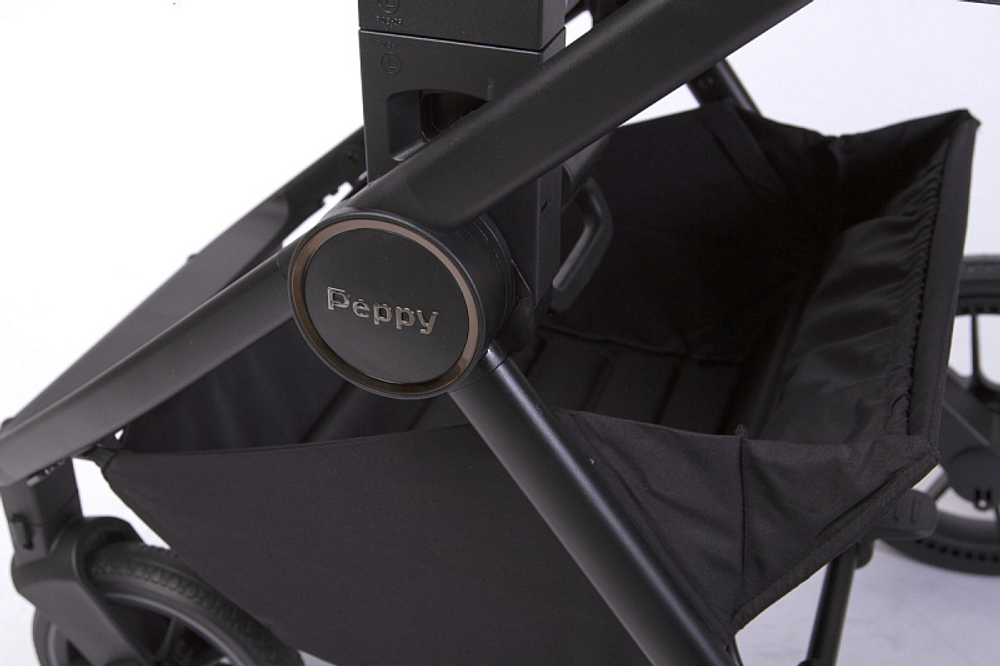 Детская коляска Peppy Monaco 3 в 1 с автокреслом First Sandstone (песочный), рама черная
