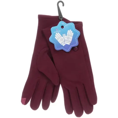 Перчатки женские с утеплителем «ELEGANZZA», цвет бордовой розы, размер 23*8,5см, (пакет с подвесом)