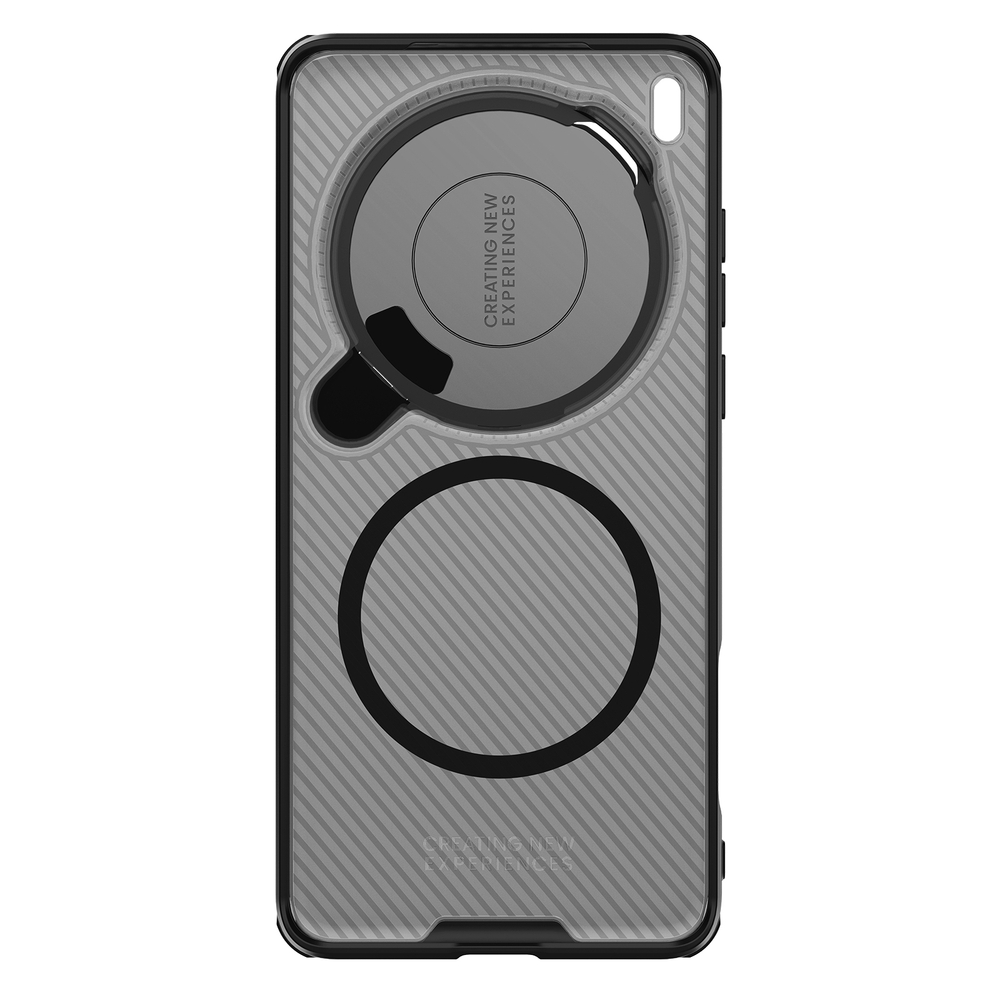 Чехол прозрачный тонированный (Transparent Black) от Nillkin с поддержкой MagSafe на смартфон Vivo X200 Ultra, серия CamShield Prop Magnetic Case