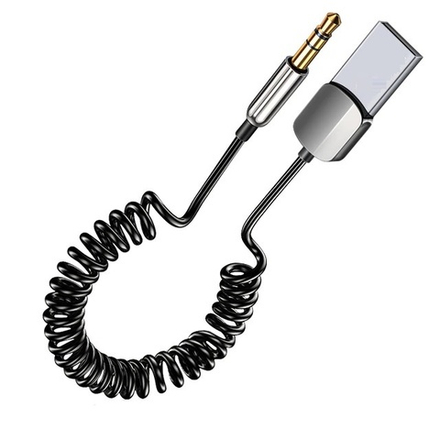 Авто-Адаптер Bluetooth-USB с витым кабелем 3,5 мм