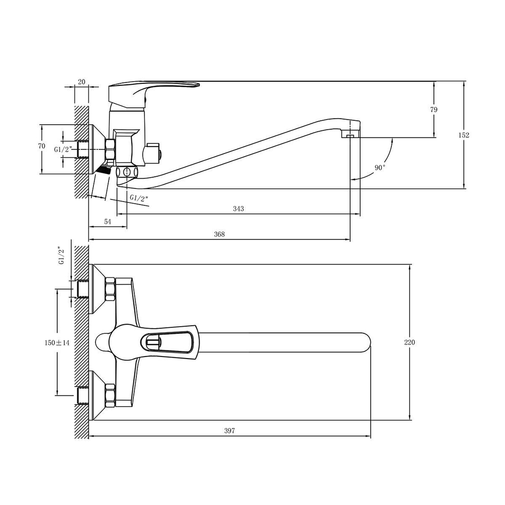 Смеситель Rossinka T40-31 для ванны