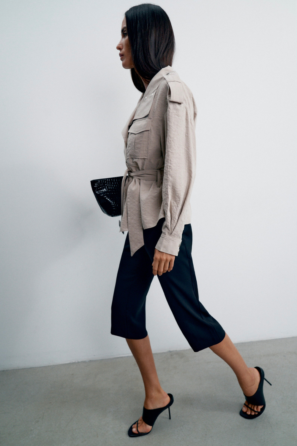 Тренч TEONA укороченный, бежевый