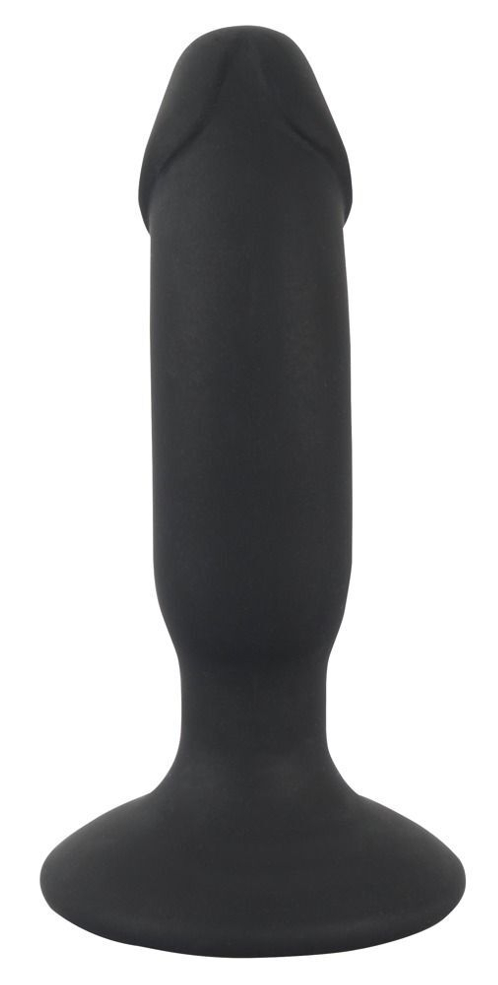 Черная реалистичная анальная вибровтулка - 14 см. (Цвет: черный)