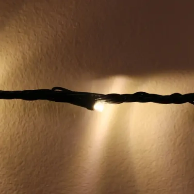 Гирлянда для улицы «Водопад» нить 7м 80 ламп LED чёрный провод, 8 реж, IP-54, Теплый белый (возможность соединения)