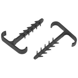 Дюбель хомут ЭРА NO-225-226 Т-образный 6-12мм чёрный (10 штук) | Дюбель-хомуты