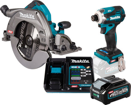 Аккумуляторный винтовёрт + циркулярная пила с энергокомплектом Makita HS011GZ-TD001GZ-191J67-0