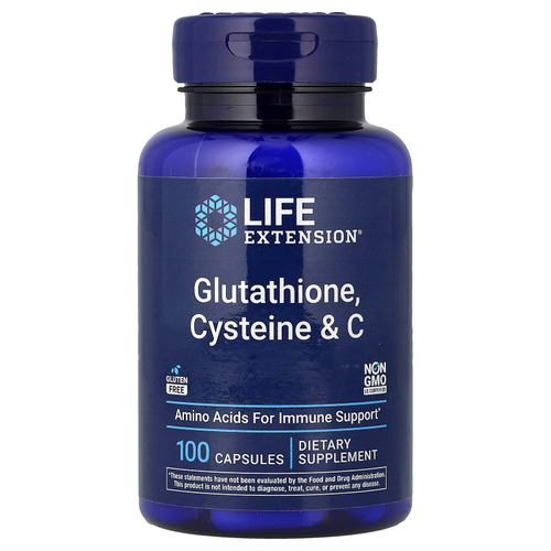 Life Extension, глутатион, цистеин и витамин С, 100 капсул
