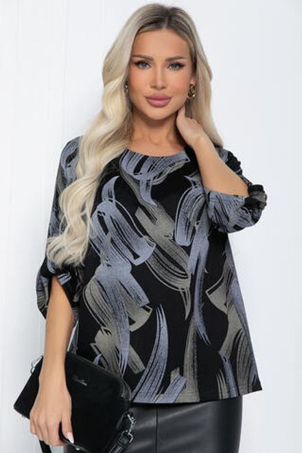 Джемпер Дэрби (черный/штрихи) Б12448-10 LT Collection