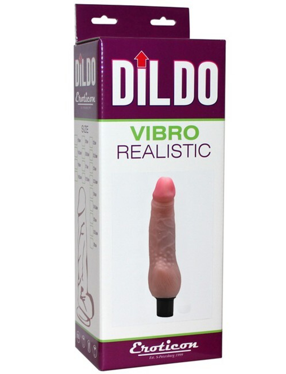Вибратор UltraSkin Vibro Realistic с утолщением у основания (Цвет: телесный)