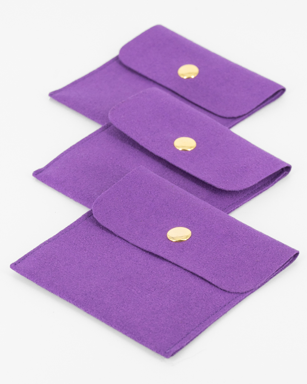 Мешочек замшевый плоский с кнопкой 80×80 мм LIKE