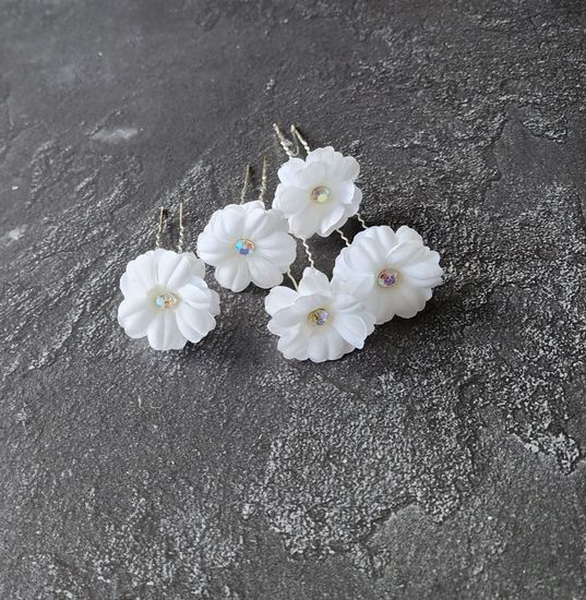 Набор шпилек "Розы большие" латекс, 3 шт, бирюза