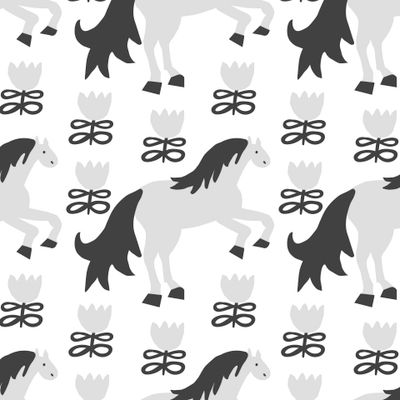 Бесшовный принт c лошадьми