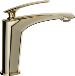 Смеситель для раковины STWORKI Гётеборг S03010GG глянцевое золото