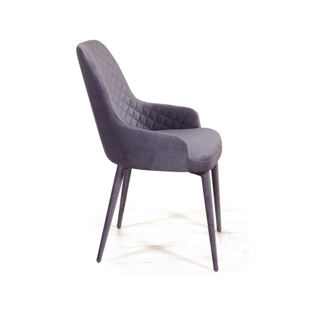 Стул Douglas ромб, бархат серый 27