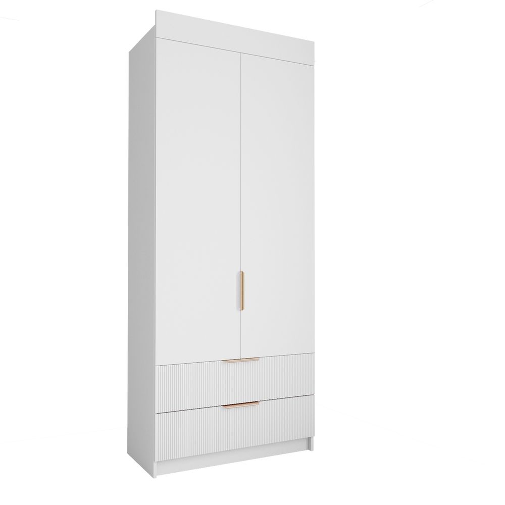 Шкаф 900 с ящиками Лавис ШД 900.1 (Белый/Белый софт)