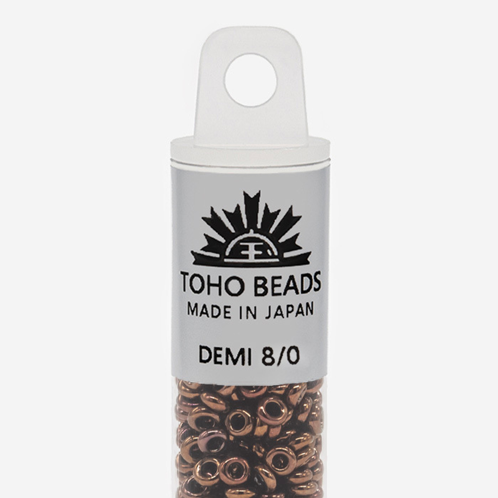 Японский бисер TOHO Demi 8/0 (№224), металлизированный, непрозрачный глянцевый