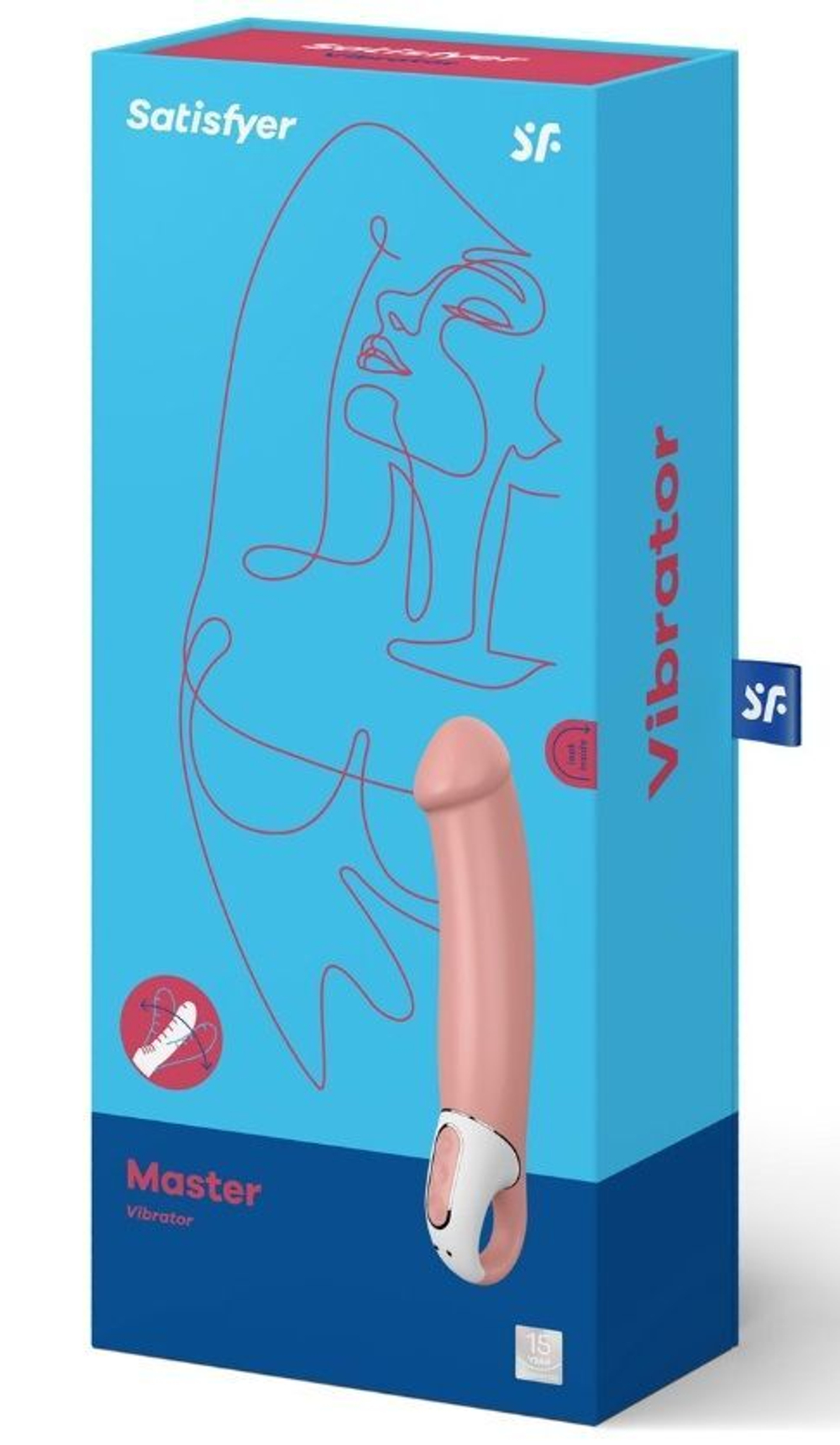 Перезаряжаемый вибратор Satisfyer Master - 23,5 см. (Цвет: бежевый)