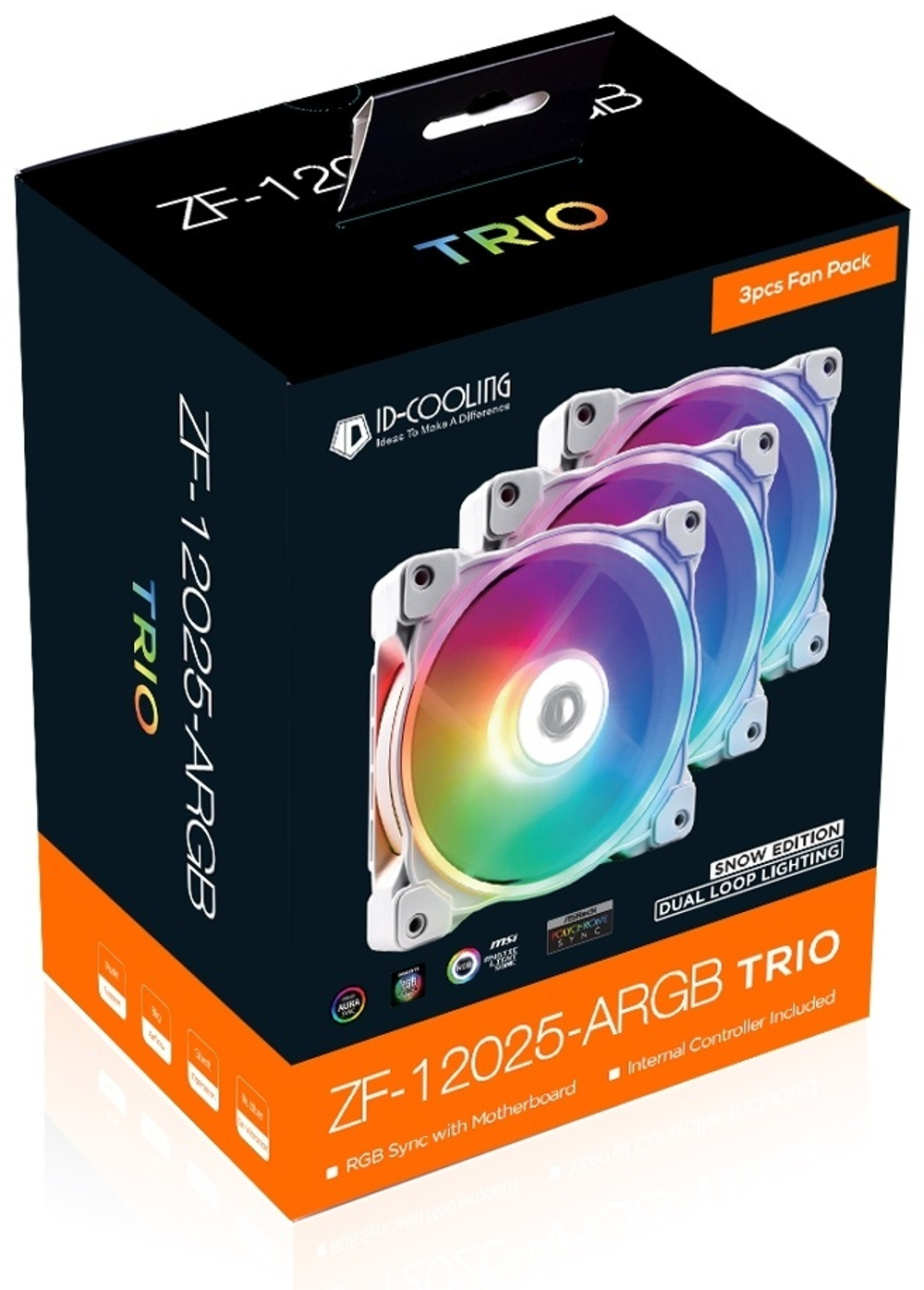 ID-COOLING ZF-12025-ARGB-TRIO-SNOW