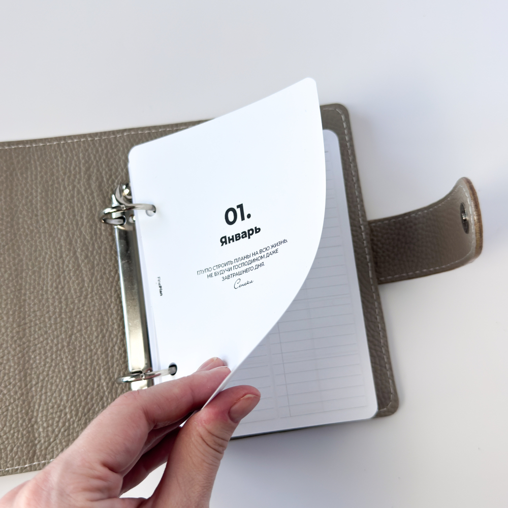 Ламинированные разделители по месяцам с цитатами (4/2 кольца)