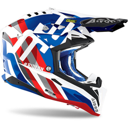 Мотошлем AIROH AVIATOR 3 RAINBOW BLUE/RED GLOSS