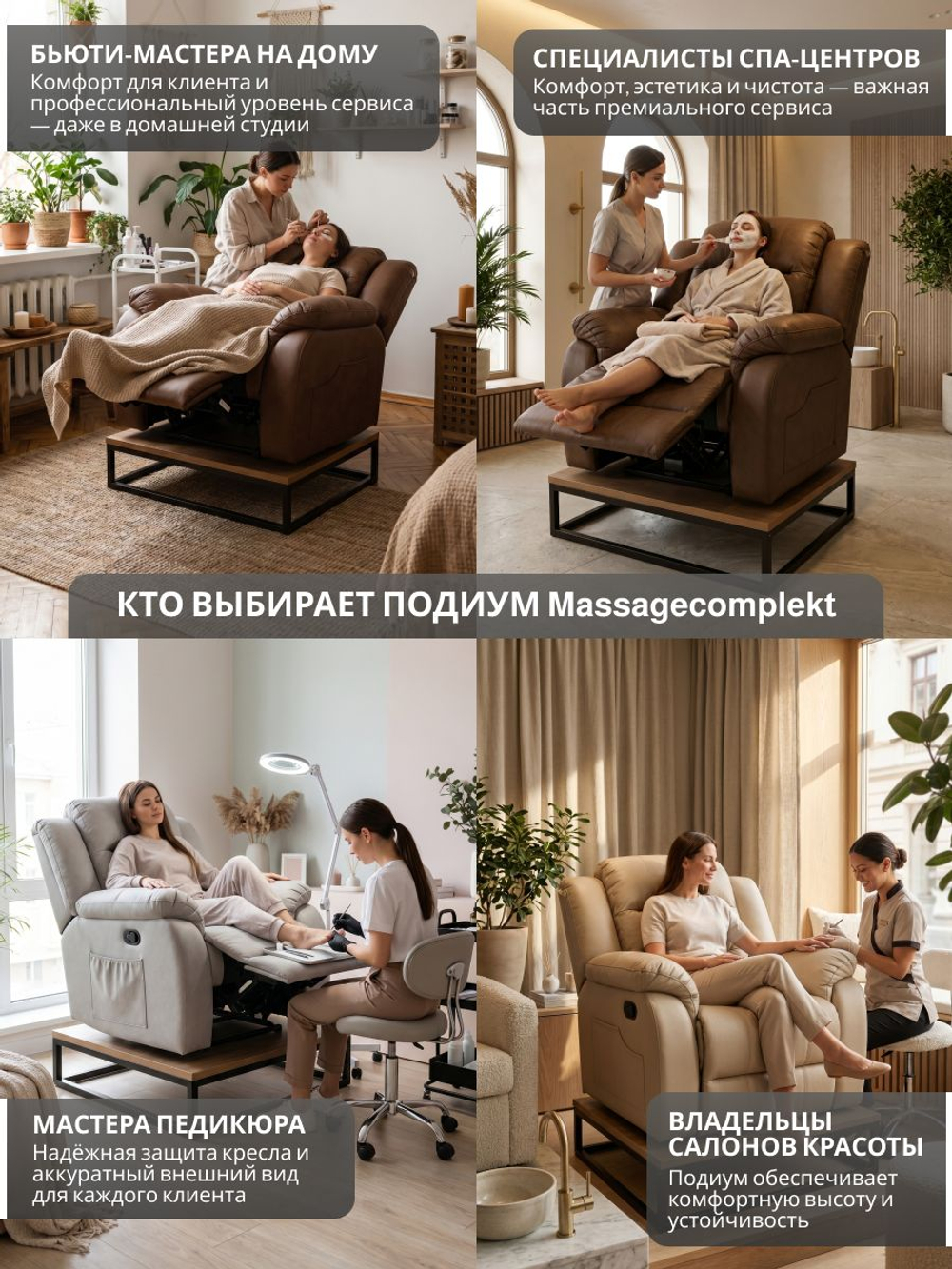 Подиум для реклайнера loft Massagecomplekt, 25 см