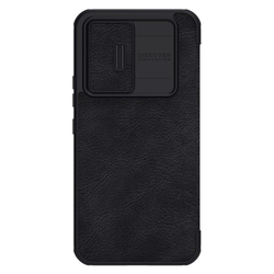 Кожаный чехол книжка от Nillkin для Samsung Galaxy A54 5G, серия Qin Pro Leather с защитной шторкой для камеры