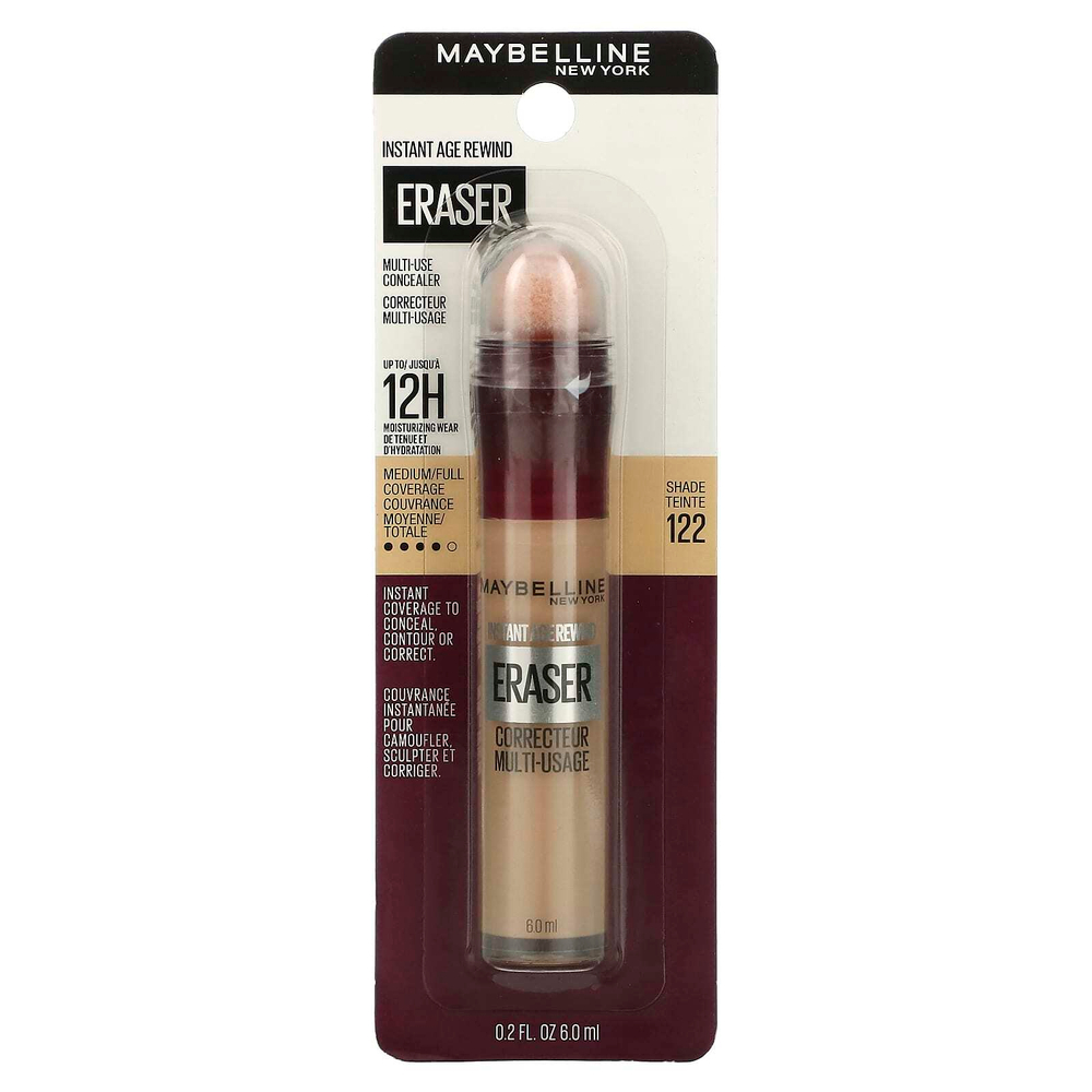 Maybelline, Instant Age Rewind, универсальный консилер, 122 песочный, 6,0 мл (0,2 жидк. унц.)