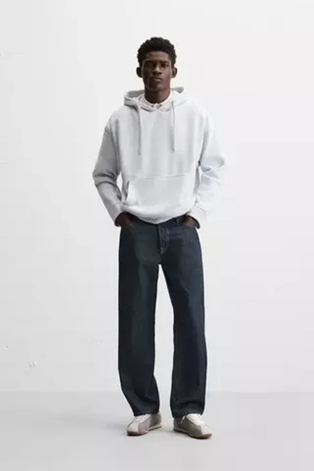 ZARA ХУДИ ИЗ МЯГКОЙ ТКАНИ, ГОЛУБОЙ