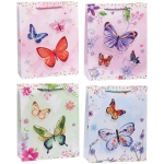 Пакет подарочный «Бабочки» 26*32*10 см, микс