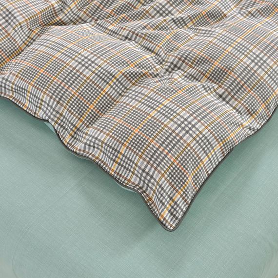 Лавр (зеленый) КПБ сатин Евро 4н